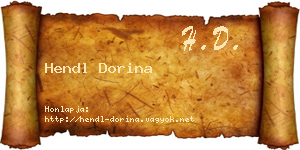 Hendl Dorina névjegykártya